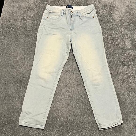 Democracy Jeans Womens 12 Light Wash Blue  Ankle Stretch Cropped - Picture 1 of 11